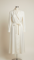 Ivory silk tailored dress